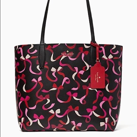 KATE SPADE wrapping party large reversible tote!  Perfect bag for traveling nwt - Picture 4 of 14